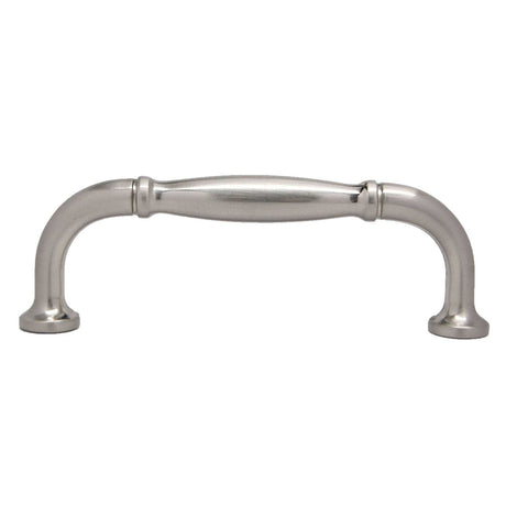 Side View of a Satin Nickel 3" Hole Centers Handle Cabinet Pull from Century Hardware's Builder's Choice Collection 03708-15
