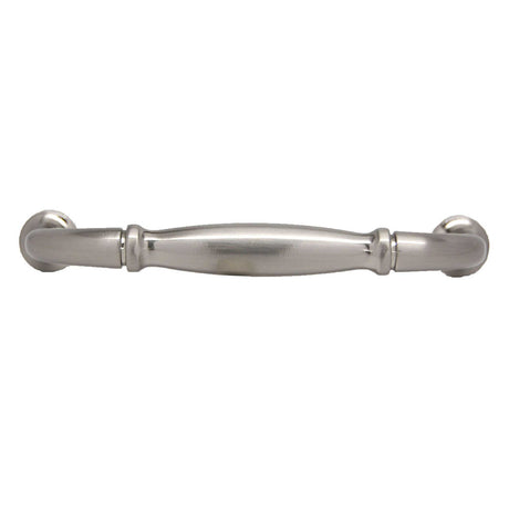 Top View of a Satin Nickel 3" Hole Centers Handle Cabinet Pull from Century Hardware's Builder's Choice Collection 03708-15