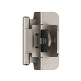 AMEROCK Double Demountable 3/8" Inset Cabinet Hinge (pair) in Satin Nickel BPR8700G10