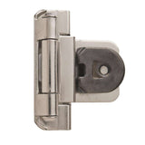 AMEROCK Double Demountable 3/8" Inset Cabinet Hinge (pair) in Satin Nickel BPR8700G10 Front View