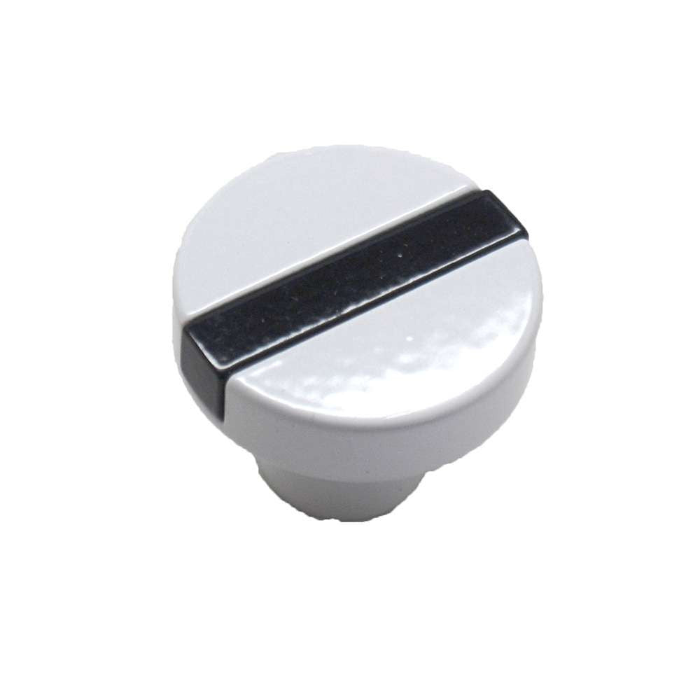 DEC HAR 1-1/4" Diameter Cabinet Knob in Black and White KB-2AL-WB