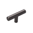 Main View of a Brushed Black Nickel 2-3/8" Knob Bar Cabinet Pull from Hickory Hardware Part Number HH075591-BBLN