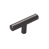 Main View of a Brushed Black Nickel 2-3/8" Knob Bar Cabinet Pull from Hickory Hardware Part Number HH075591-BBLN