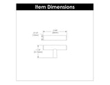 Dimensions of a Brushed Black Nickel 2-3/8" Knob Bar Cabinet Pull from Hickory Hardware Part Number HH075591-BBLN