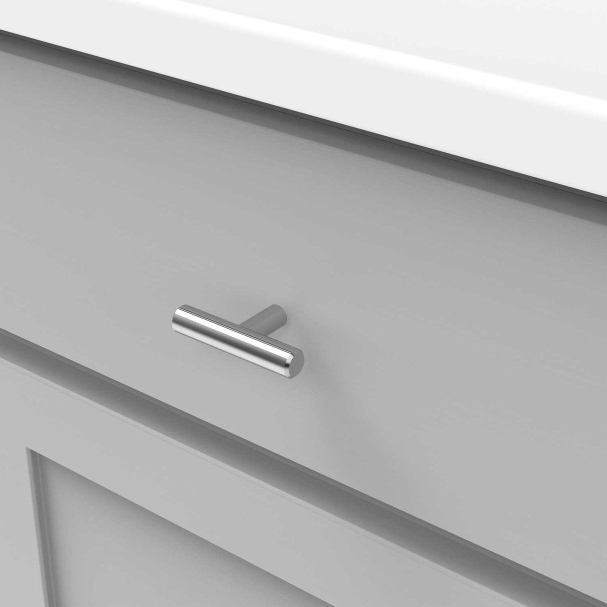 HICKORY 2-3/8" Knob Bar Cabinet Pull - Polished Chrome HH075591-CH