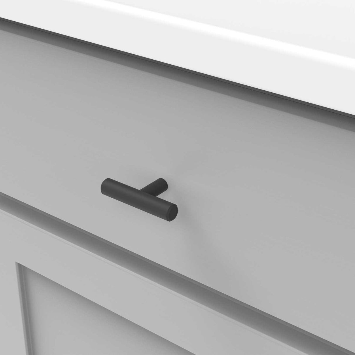 HICKORY 2-3/8" Knob Bar Cabinet Pull - Matte Black HH075591-MB