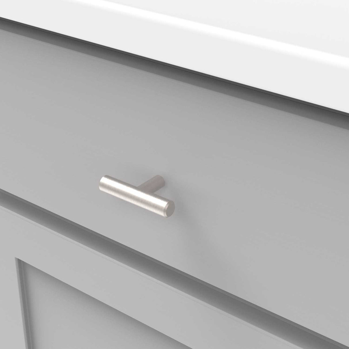 HICKORY 2-3/8" Knob Bar Cabinet Pull - Stainless Steel HH075591-SS