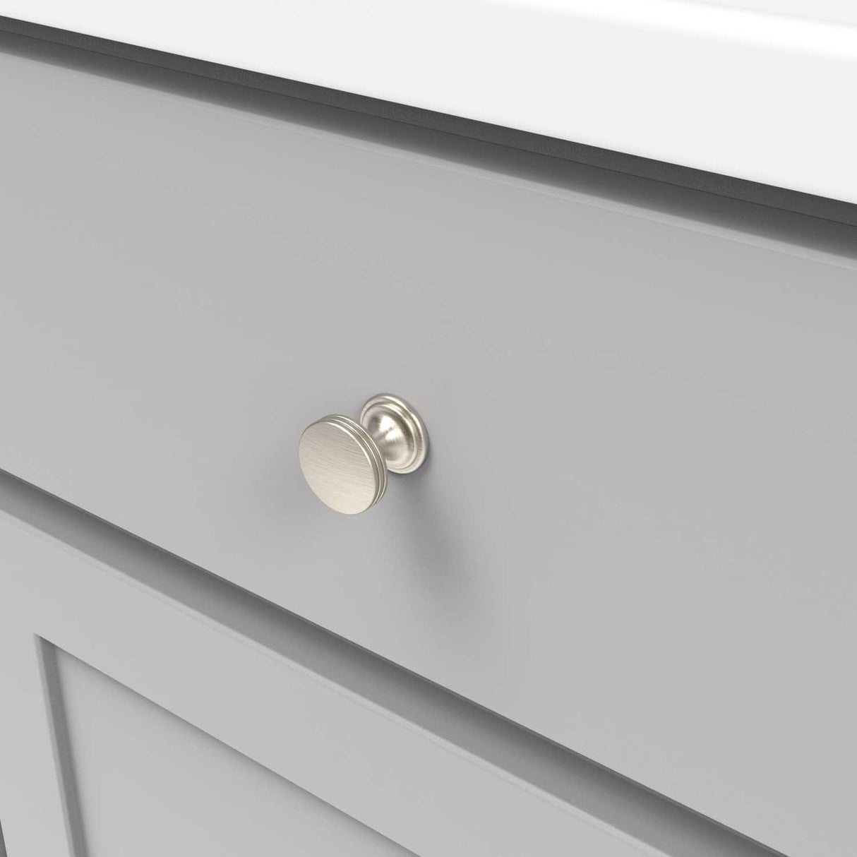 HICKORY American Diner 1" Round Cabinet Knob - Satin Nickel P2140-SN