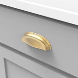 HICKORY American Diner 3" & 3-3/4" Center to Center Cup Pull - Brushed Golden Brass P2144-BGB