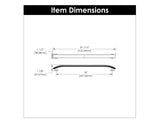 HICKORY American Diner Appliance 18" Center to Center Handle Cabinet Pull - Satin Nickel P2148-SN