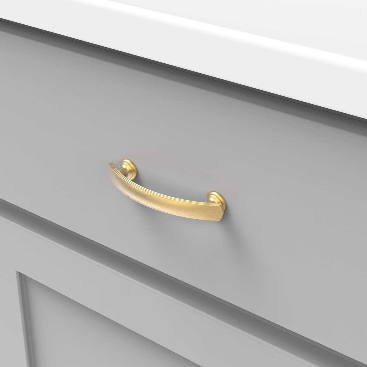 HICKORY American Diner 3" Center to Center Handle Cabinet Pull - Brushed Golden Brass P2143-BGB