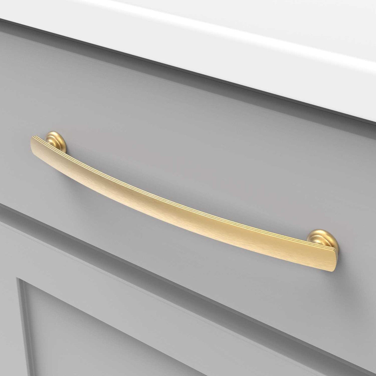 HICKORY American Diner 8-13/16" Center to Center Handle Cabinet Pull - Brushed Golden Brass P2158-BGB