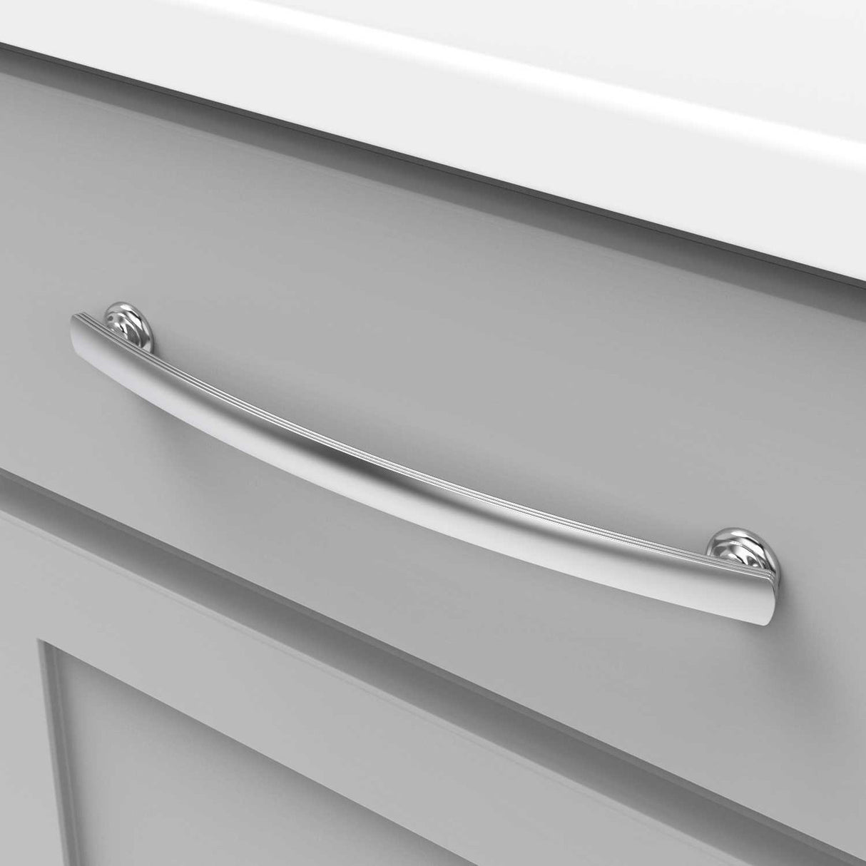 HICKORY American Diner 8-13/16" Center to Center Handle Cabinet Pull - Chrome P2158-CH