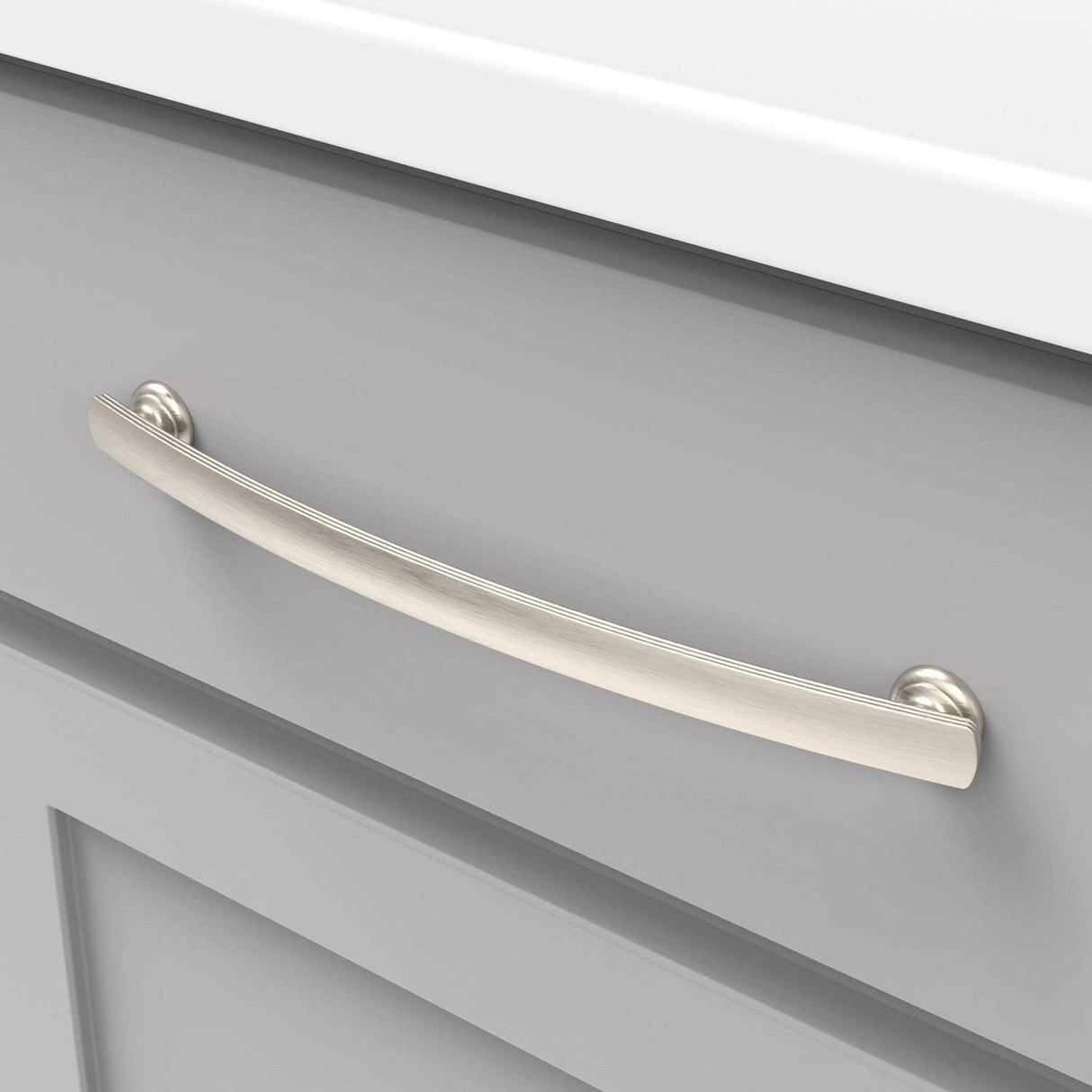 HICKORY American Diner 8-13/16" Center to Center Handle Cabinet Pull - Matte Black P2158-SN