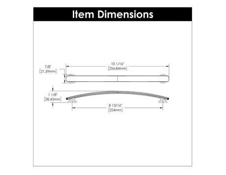 HICKORY American Diner 8-13/16" Center to Center Handle Cabinet Pull - Vintage Bronze P2158-VB