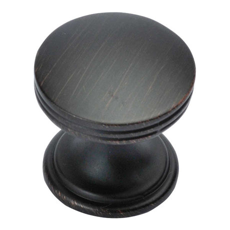 Main View of a Vintage Bronze 1" Round Cabinet Knob from Hickory Hardware's American Diner Collection P2140-VB
