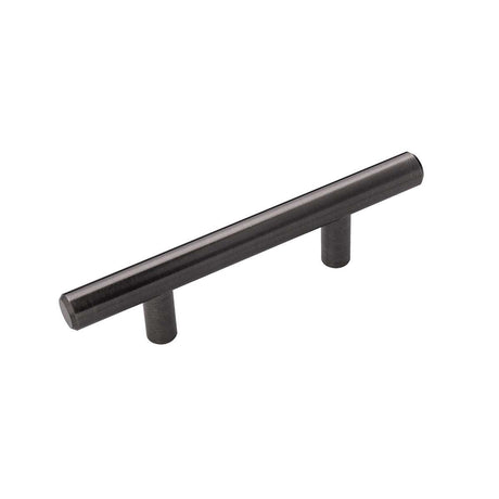 HICKORY 2-1/2" Center to Center Bar Cabinet Pull - Brushed Black Nickel HH075592-BBLN