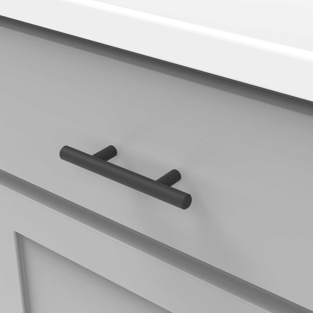HICKORY Bar Pulls 2-1/2" Bar Cabinet Pull - Matte Black HH075592-MB