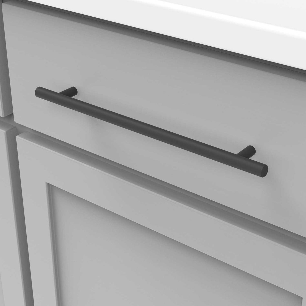 HICKORY Bar Pulls 8-13/16" Bar Cabinet Pull - Matte Black HH075598-MB
