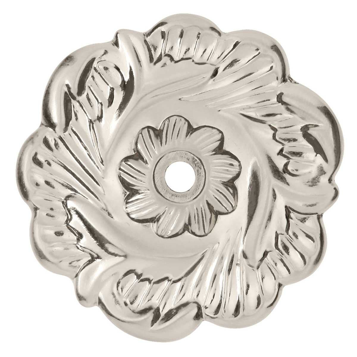 HICKORY Cavalier 2-3/8" Decorative Cabinet Knob Backplate - Satin Nickel P138-SN