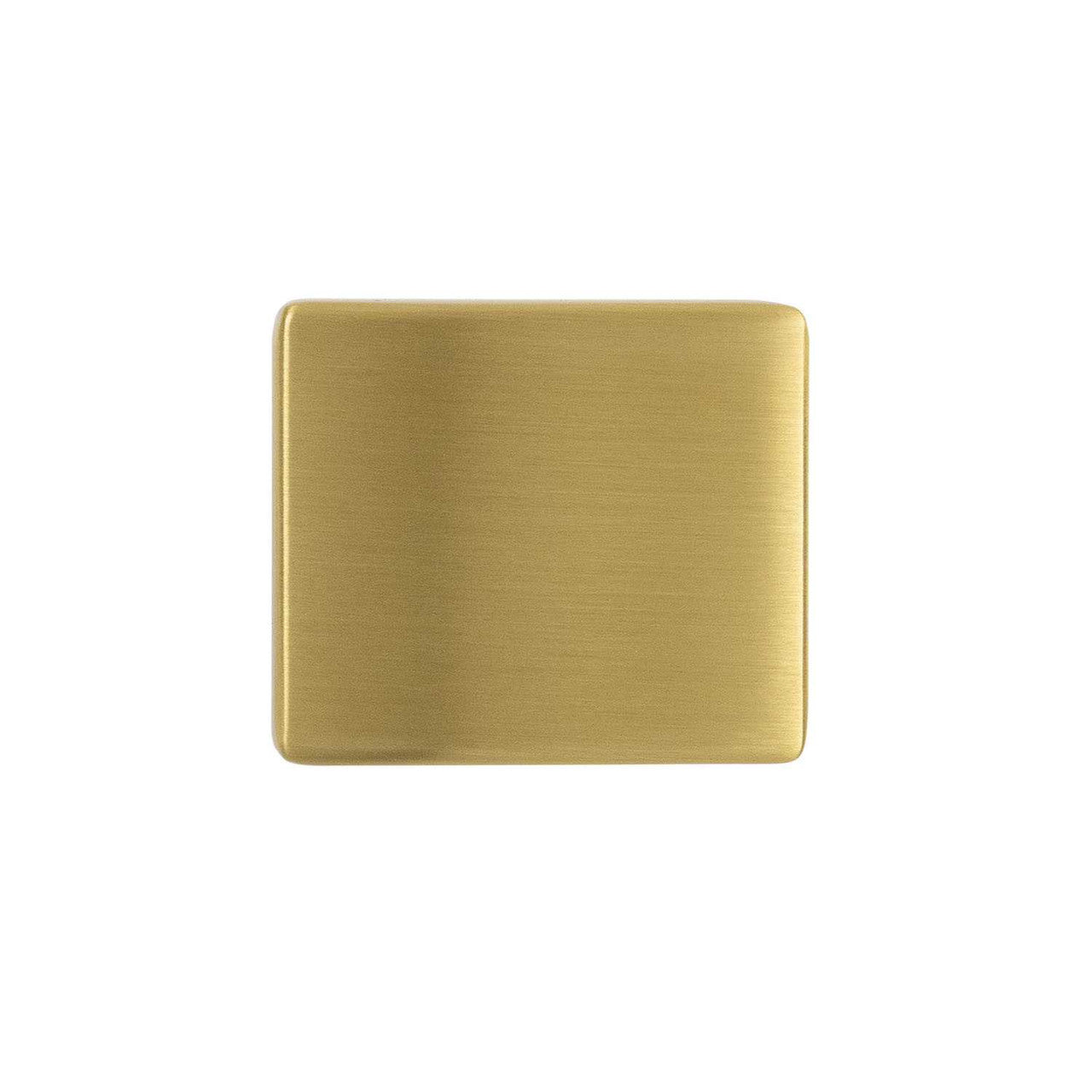 Top View of a Brushed Golden Brass 1-3/8" Rectangle Cabinet Knob from Hickory Hardware's Forge Collection H076699-BGB