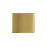 Top View of a Brushed Golden Brass 1-3/8" Rectangle Cabinet Knob from Hickory Hardware's Forge Collection H076699-BGB