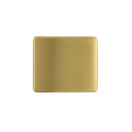 Top View of a Brushed Golden Brass 1-3/8" Rectangle Cabinet Knob from Hickory Hardware's Forge Collection H076699-BGB