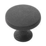 Main View of a Black Iron 1-3/8" Round Cabinet Knob from Hickory Hardware's Forge Collection H076698-BI