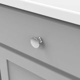 Drawer View of a Polished Chrome 1-3/8" Round Cabinet Knob from Hickory Hardware's Forge Collection H076698-CH