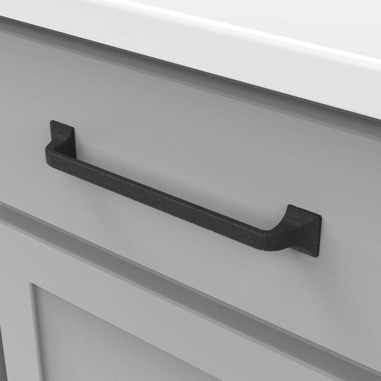 HICKORY Forge 7-9/16" Center to Center Handle Cabinet Pull - Black Iron H076704-BI