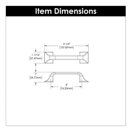 HICKORY Forge 3" Center to Center Handle Cabinet Pull - Brushed Golden Brass H076700-BGB