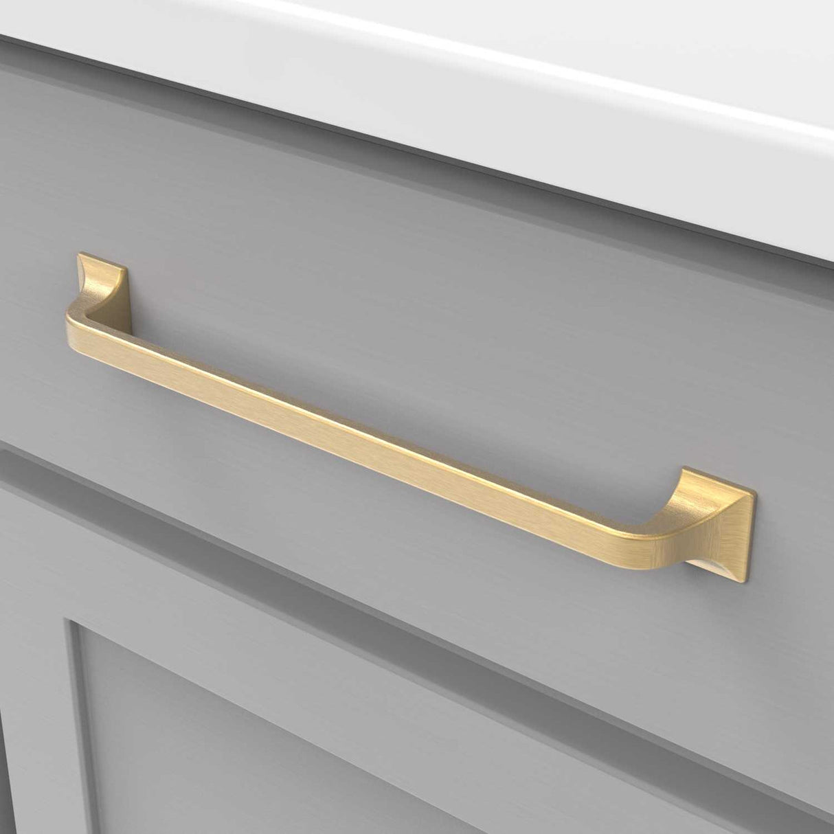 HICKORY Forge 8-13/16" Center to Center Handle Cabinet Pull - Brushed Golden Brass H076705-BGB