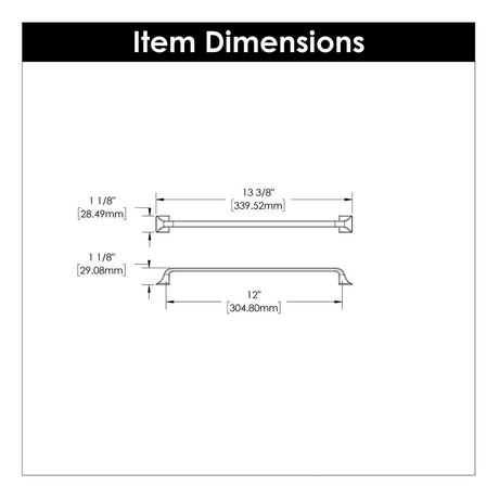HICKORY Forge 12" Center to Center Handle Cabinet Pull - Champagne Bronze H076706-CBZ