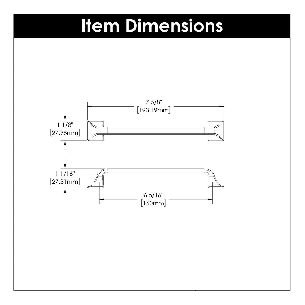 HICKORY Forge 6-5/16" Center to Center Handle Cabinet Pull - Champagne Bronze H076703-CBZ