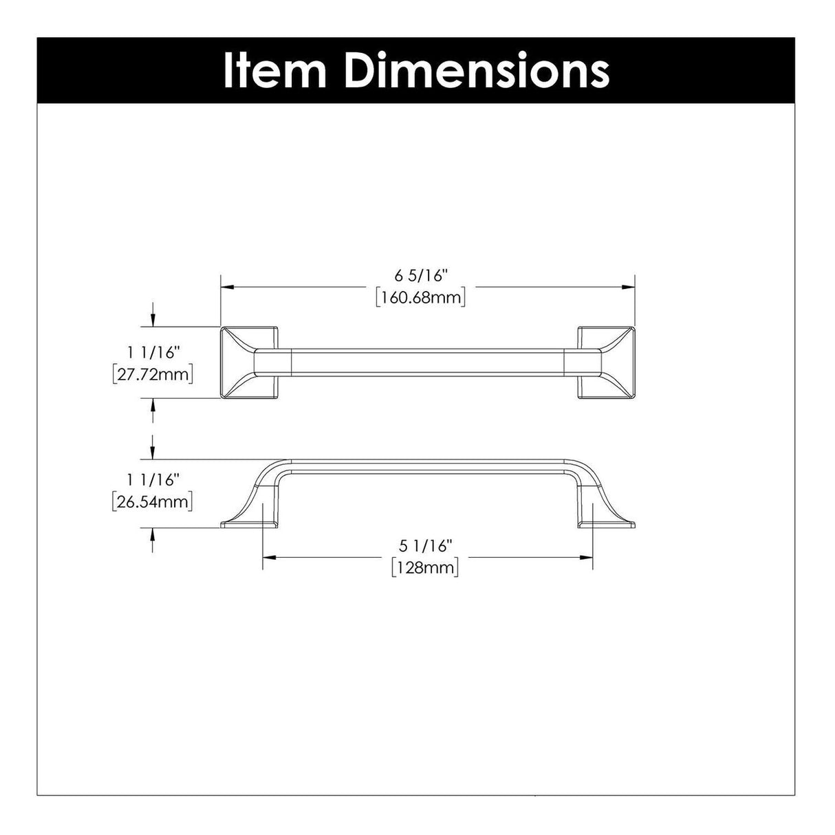 HICKORY Forge 5-1/16" Center to Center Handle Cabinet Pull - Chrome H076702-CH