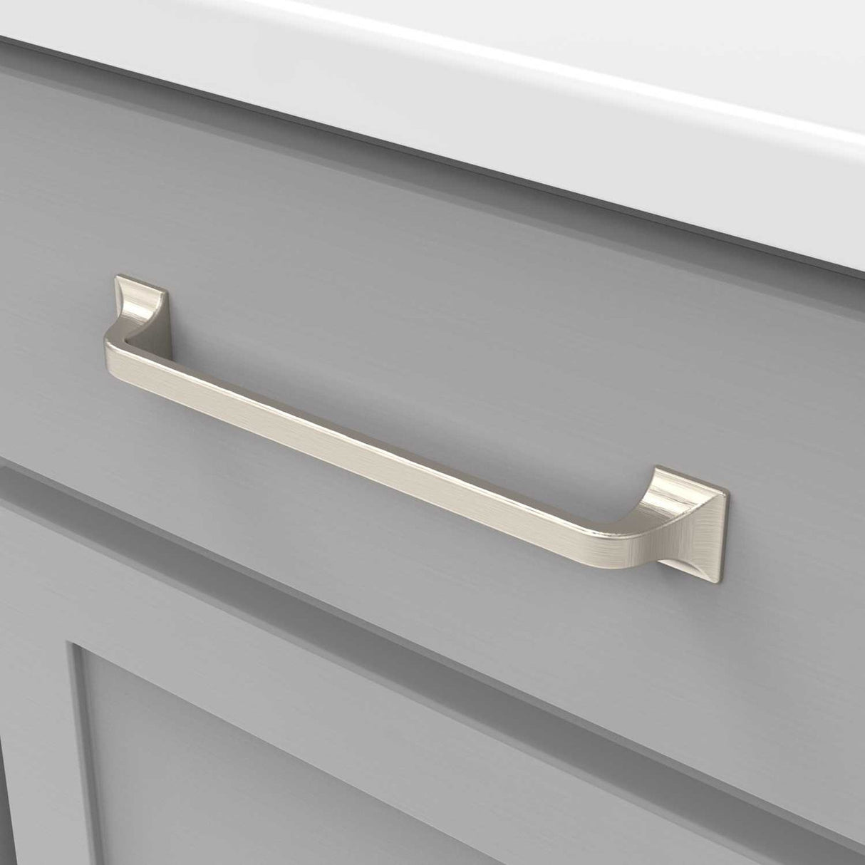 HICKORY Forge 7-9/16" Center to Center Handle Cabinet Pull - Satin Nickel H076704-SN