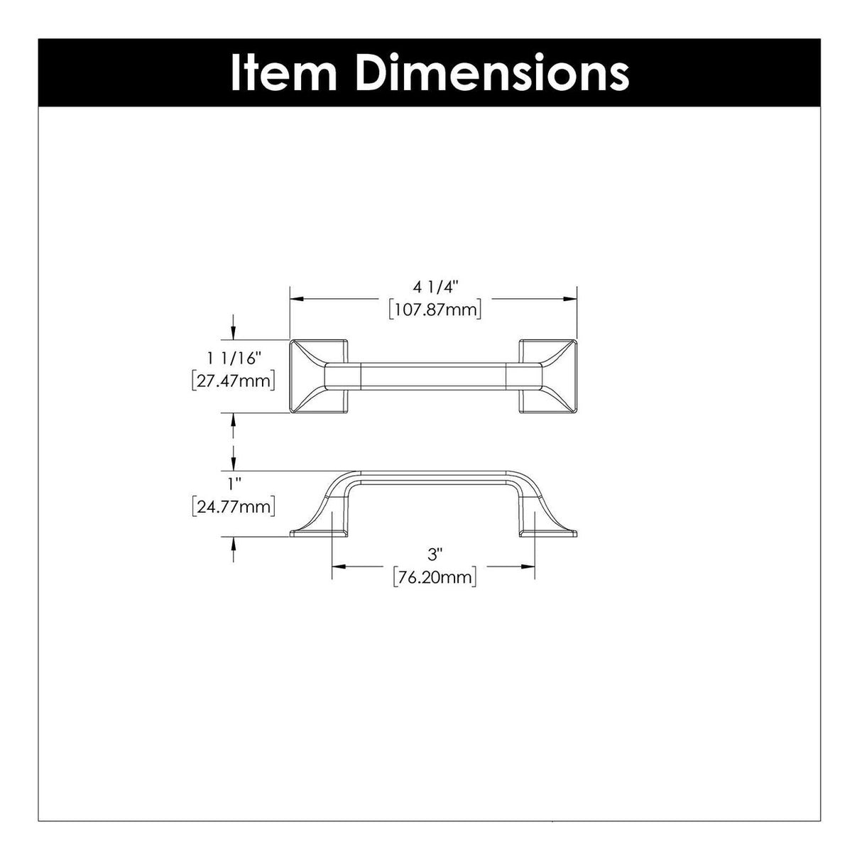 HICKORY Forge 3" Center to Center Handle Cabinet Pull - Satin Nickel H076700-SN