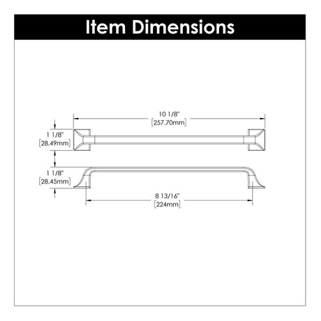 HICKORY Forge 8-13/16" Center to Center Handle Cabinet Pull - Vintage Bronze H076705-VB