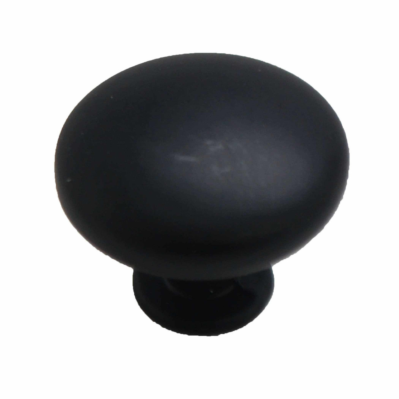 Main View of a Matte Black 1-1/8" Mushroom Cabinet Knob from Hickory Hardware Heritage Designs R077753MBX