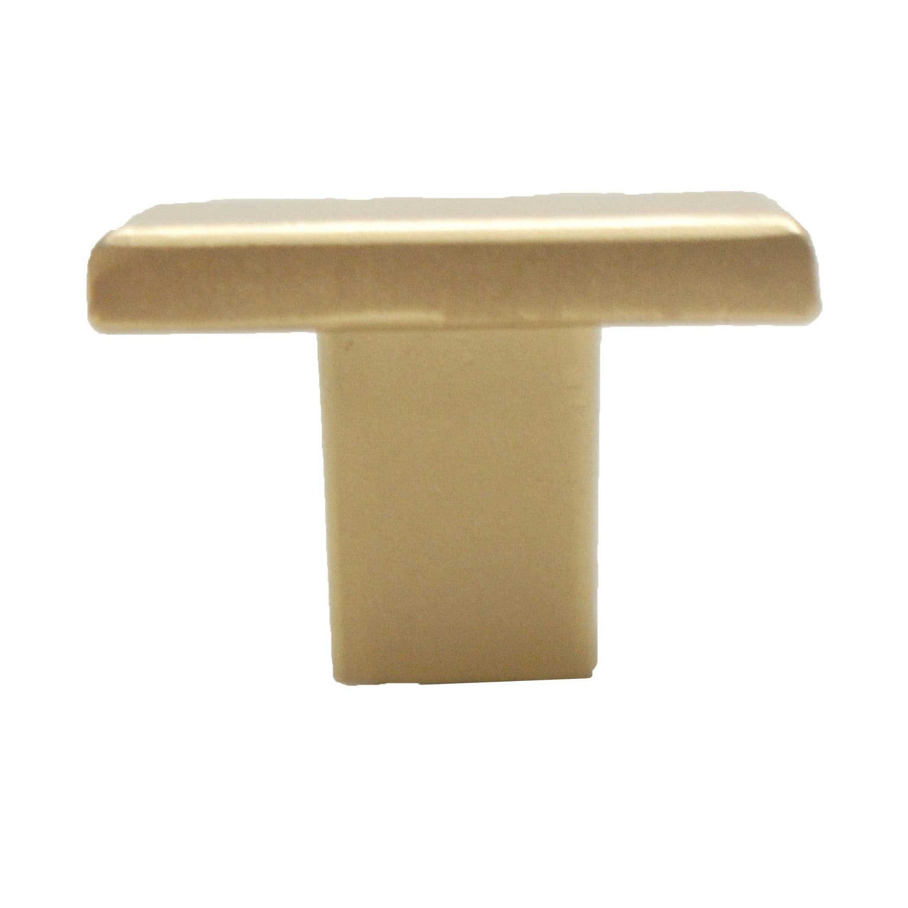 Side View of a Brushed Brass 1-3/16" Square Cabinet Knob from Hickory Hardware's Heritage Designs R077756BBX