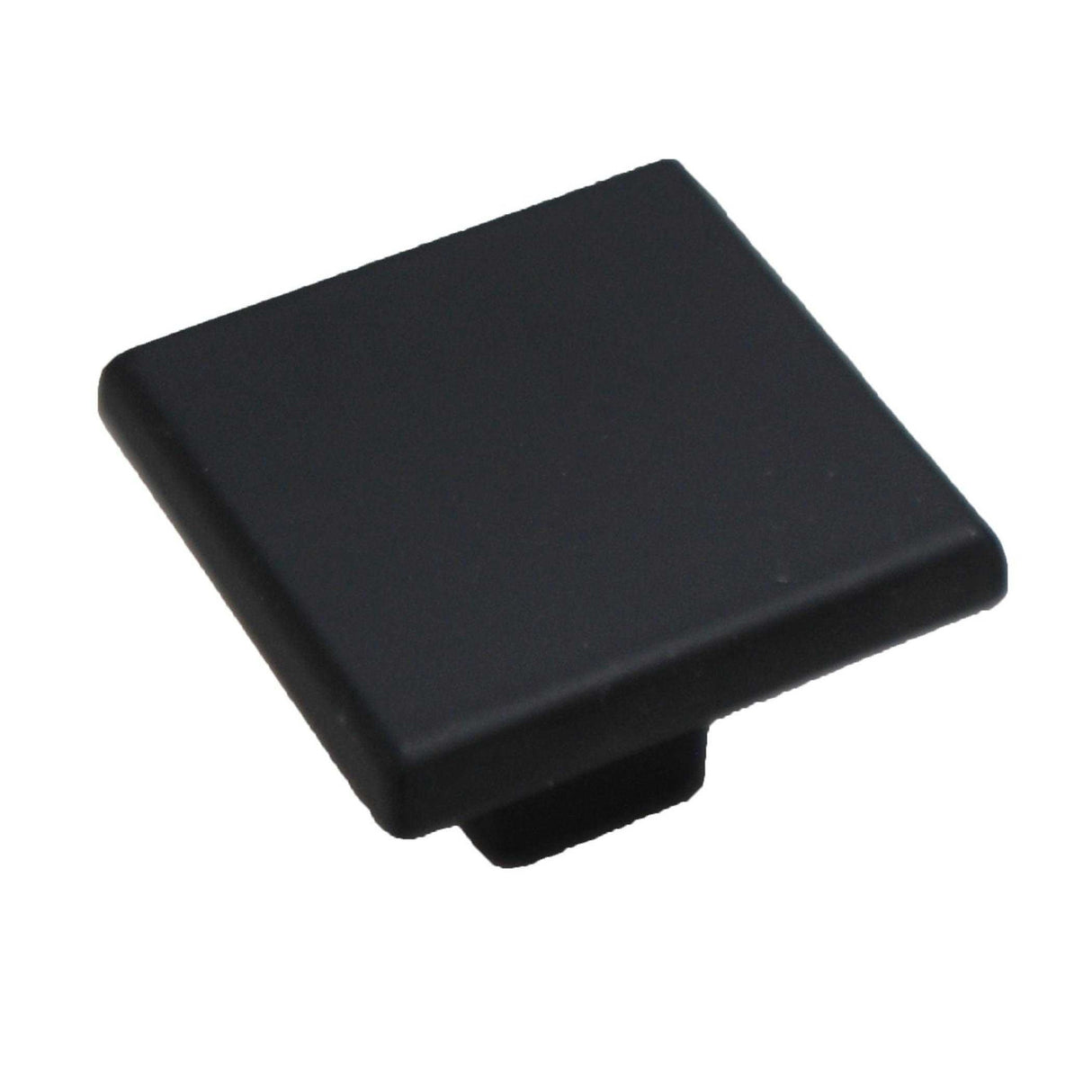 Main View of a Matte Black 1-3/16" Square Cabinet Knob from Hickory Hardware's Heritage Designs R077756MBX
