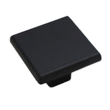 Main View of a Matte Black 1-3/16" Square Cabinet Knob from Hickory Hardware's Heritage Designs R077756MBX