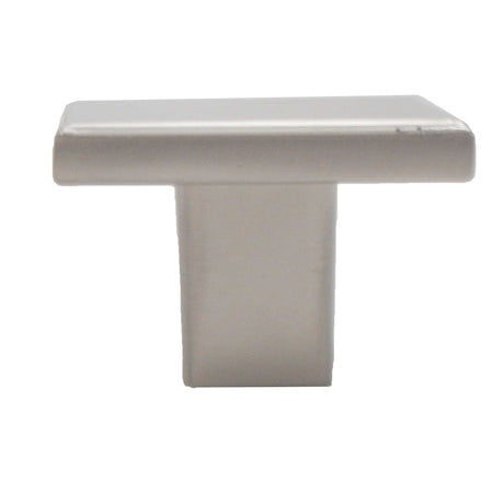 Side View of a Satin Nickel 1-3/16" Square Cabinet Knob from Hickory Hardware Heritage Designs Collection R077756SNX