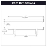 HICKORY Heritage Designs 3-3/4" Center to Center Hollow Bar Cabinet Pull - Brushed Brass R078428BBX
