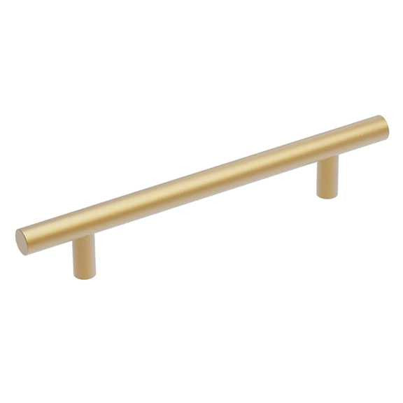 HICKORY Heritage Designs 5-1/16" Center to Center Hollow Bar Cabinet Pull - Brushed Brass R077745BBX