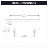 HICKORY Heritage Designs 5-1/16" Center to Center Hollow Bar Cabinet Pull - Brushed Brass R077745BBX