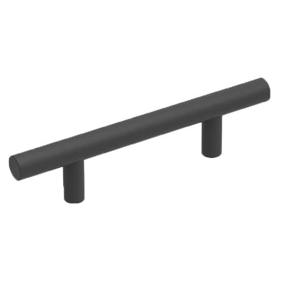 HICKORY Heritage Designs 3" Center to Center Hollow Bar Cabinet Pull - Matte Black R077744MBX