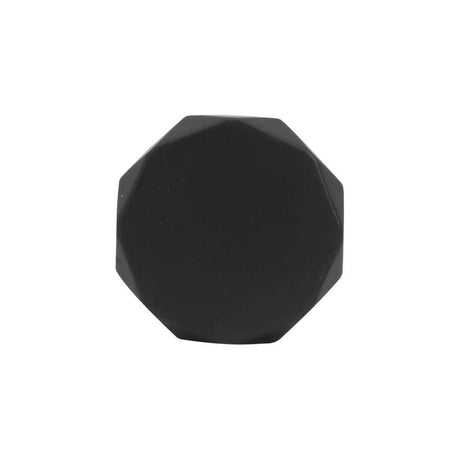 Top View of a Matte Black 1-1/4" Geometric Cabinet Knob from Hickory Hardware's Karat Collection H077839-MB