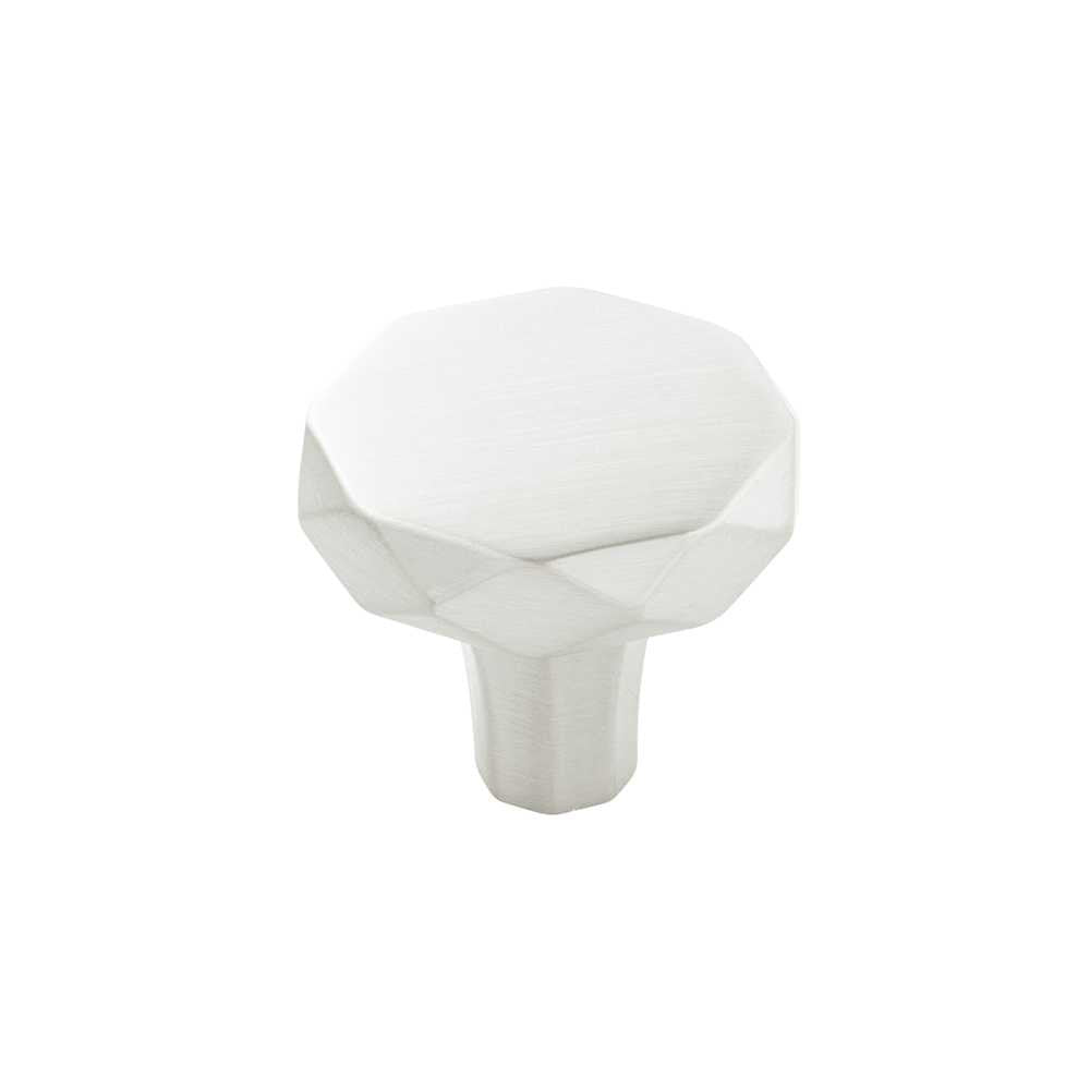 Main View of a Satin Nickel 1-1/4" Geometric Cabinet Knob from Hickory Hardware's Karat Collection H077839-SN