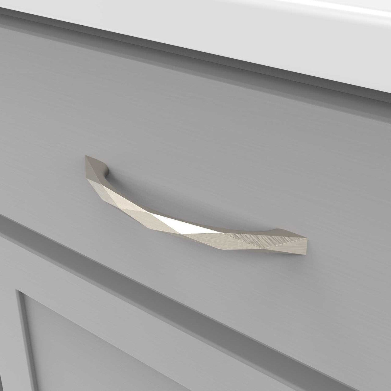 HICKORY Karat 5-1/16" Center to Center Handle Cabinet Pull - Satin Nickel H077842-SN